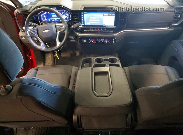 1GCPDKEKXRZ331508 2024 CHEVROLET SILVERADO Красный Вид панели приборов