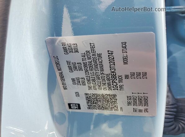1GCPSBEK3T1202747 2026 CHEVROLET COLORADO Бирюзовый Вид подкапотного пространства
