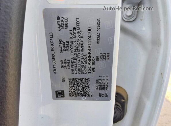 1GCPSBEK4P1124100 2023 CHEVROLET COLORADO Белый Вид подкапотного пространства