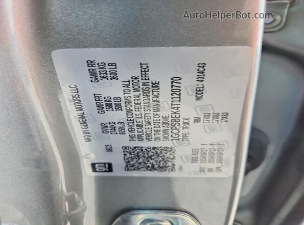 1GCPSBEK4T1120770 2026 CHEVROLET COLORADO Gray Շարժիչի բաժամունքի տեսք