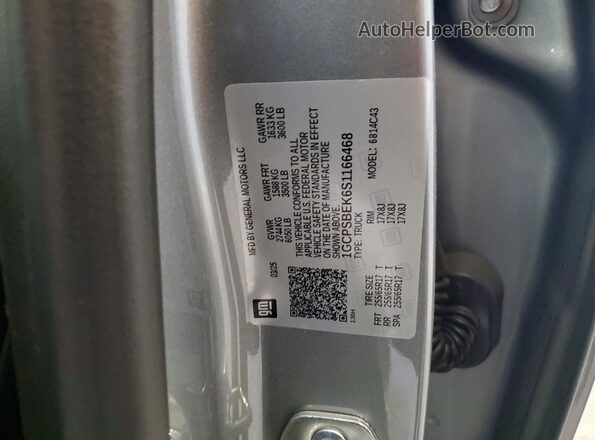 1GCPSBEK6S1166468 2025 CHEVROLET COLORADO Gray Շարժիչի բաժամունքի տեսք