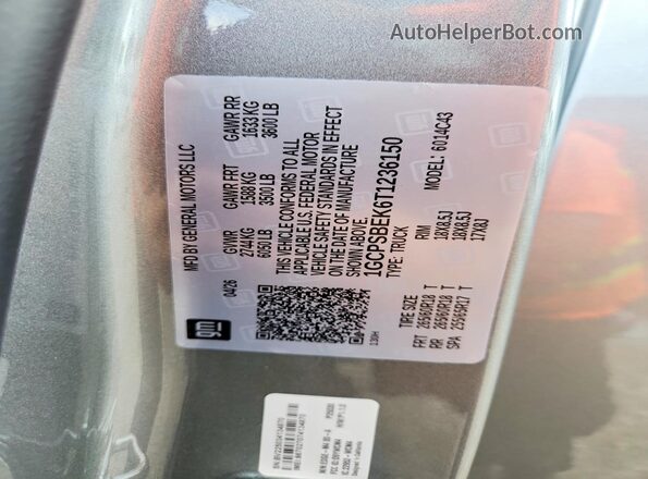 1GCPSBEK6T1236150 2026 CHEVROLET COLORADO Серебряный Вид подкапотного пространства