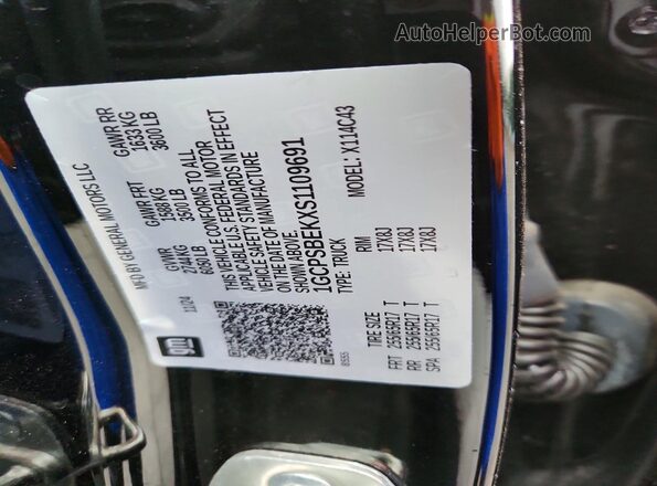 1GCPSBEKXS1109691 2025 CHEVROLET COLORADO Black Widok komory silnika