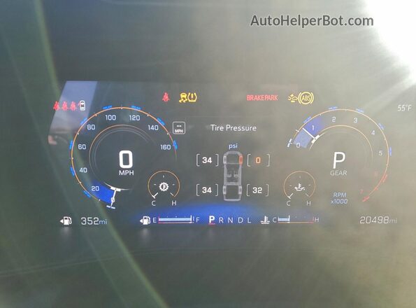 1GCPSCEK2R1168833 2024 CHEVROLET COLORADO White Вид щитка приладів