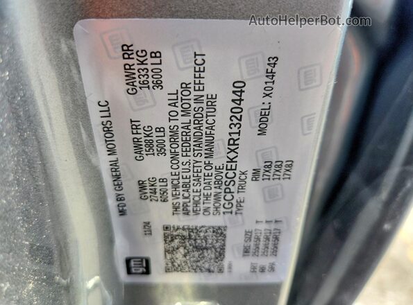 1GCPSCEKXR1320440 2024 CHEVROLET COLORADO Gray Շարժիչի բաժամունքի տեսք