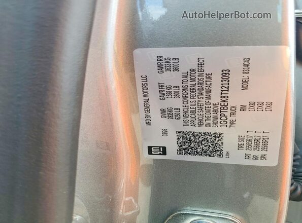 1GCPTBEK8T1213093 2026 CHEVROLET COLORADO Gray Widok komory silnika