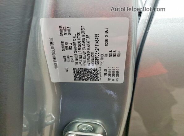 1GCPTCEK2P1146499 2023 CHEVROLET COLORADO Серебряный Вид подкапотного пространства