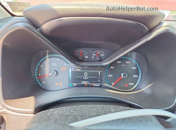 1GCPTDE1XG1335673 2016 CHEVROLET COLORADO Red Вид щитка приладів