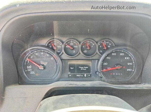 1GCPWBEKXMZ188708 2021 CHEVROLET SILVERADO Бордовый Вид щитка приборов