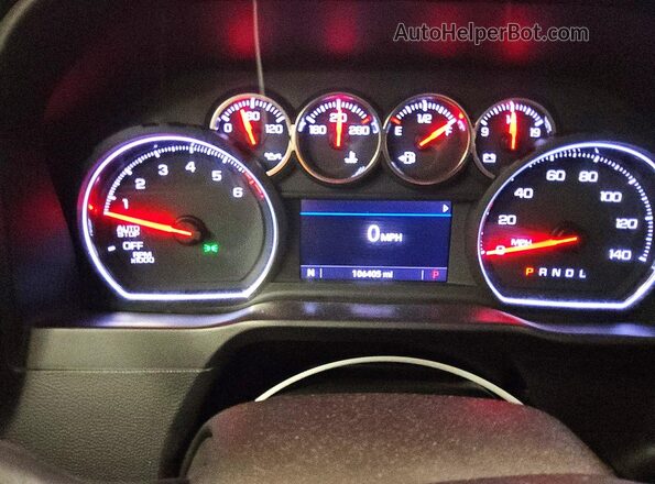 1GCPWCED3KZ125485 2019 CHEVROLET SILVERADO Silver Instrument cluster view