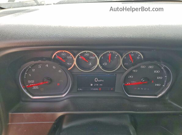 1GCPWCED4KZ143767 2019 CHEVROLET SILVERADO Brown Instrument cluster view