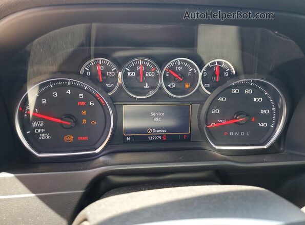 1GCPWCED5LZ161020 2020 CHEVROLET SILVERADO White Widok zestawu wskaźników