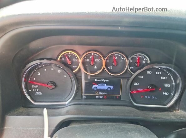 1GCPWCED5NZ159190 2022 CHEVROLET SILVERADO Серый Вид щитка приборов