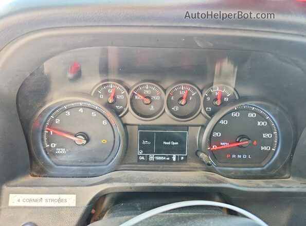 1GCPYAEH0LZ295595 2020 CHEVROLET SILVERADO Белый Вид щитка приборов