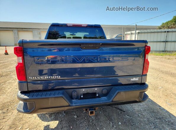 1GCPYAEH7KZ420784 2019 CHEVROLET SILVERADO Blue უკანა ხედი