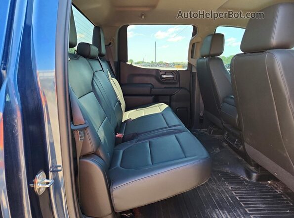 1GCPYAEH7KZ420784 2019 CHEVROLET SILVERADO Blue უკანა სავარძლების ხედი