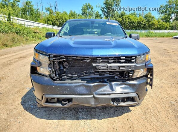 1GCPYAEH7KZ420784 2019 CHEVROLET SILVERADO Blue წინა ხედი