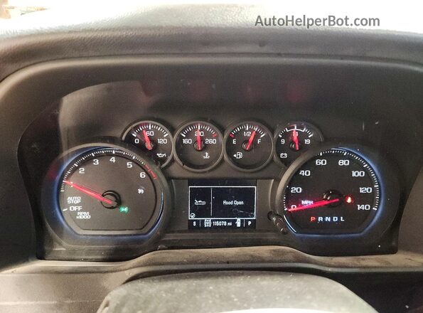1GCPYAEK4LZ294994 2020 CHEVROLET SILVERADO White ხელსაწყოთა პანელის ხედი