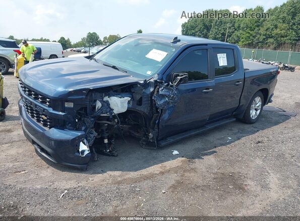 1GCPYBEK4MZ234138 2021 CHEVROLET SILVERADO Blue Առջևի ձախ երեք քառորդ տեսարան