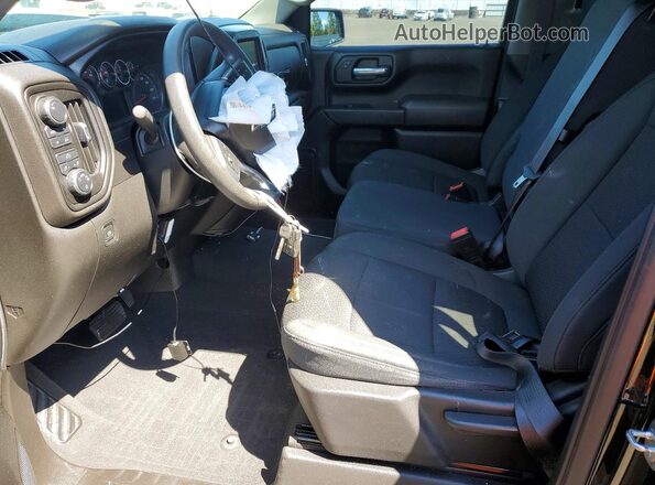 1GCPYBEK6MZ324407 2021 CHEVROLET SILVERADO Черный Вид салона спереди