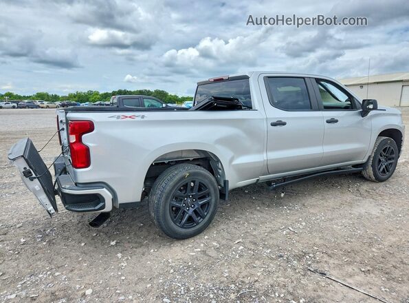 1GCPYBEK7MZ276741 2021 CHEVROLET SILVERADO Серебряный Задняя правая четверть