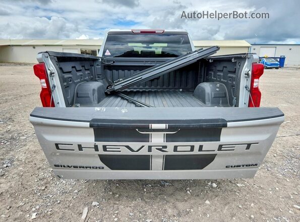 1GCPYBEK7MZ276741 2021 CHEVROLET SILVERADO Серебряный Вид сзади