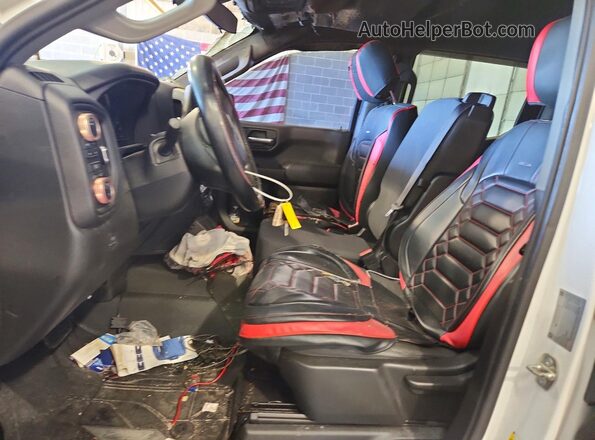 1GCPYCEF1KZ214483 2019 CHEVROLET SILVERADO White Vista interior delantera