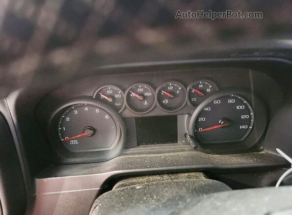 1GCPYCEF1KZ214483 2019 CHEVROLET SILVERADO White Vista del cuadro de instrumentos