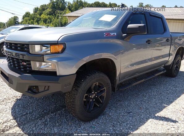 1GCPYCEF3MZ254521 2021 CHEVROLET SILVERADO Gray Առջևի ձախ երեք քառորդ տեսարան