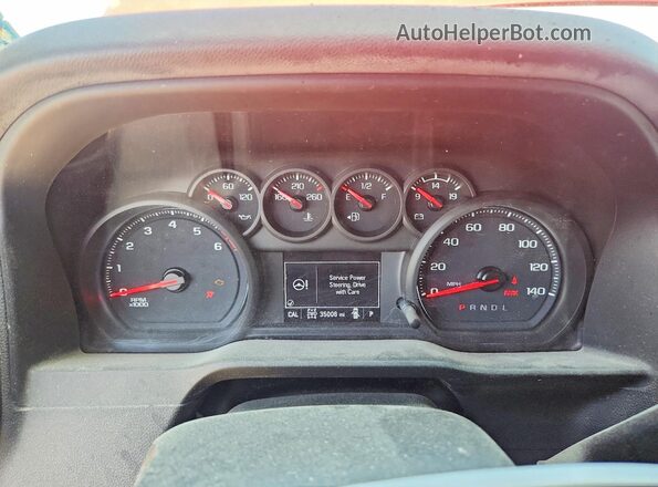 1GCPYCEF7MZ401911 2021 CHEVROLET SILVERADO Красный Вид щитка приборов