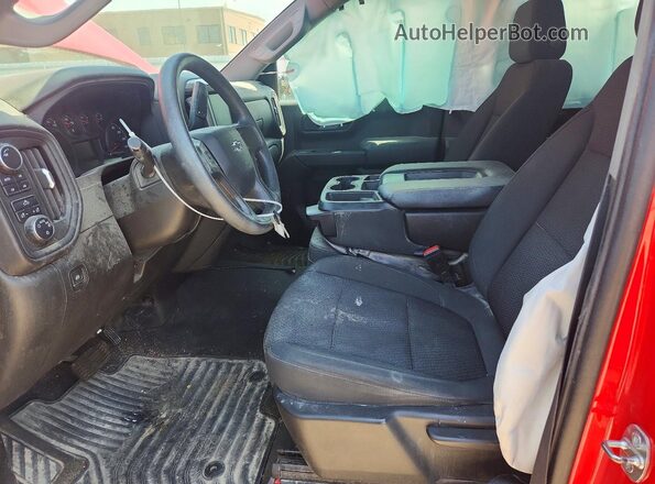 1GCPYCEF7MZ401911 2021 CHEVROLET SILVERADO Красный Вид салона спереди