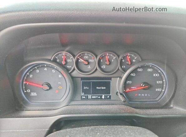 1GCPYCEF9KZ346312 2019 CHEVROLET SILVERADO Blue Instrument cluster view