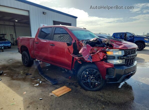 1GCPYCEFXMZ410568 2021 CHEVROLET SILVERADO Красный Передняя правая четверть
