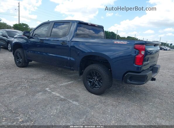 1GCPYCEH0MZ400634 2021 CHEVROLET SILVERADO Blue Trasero izquierdo