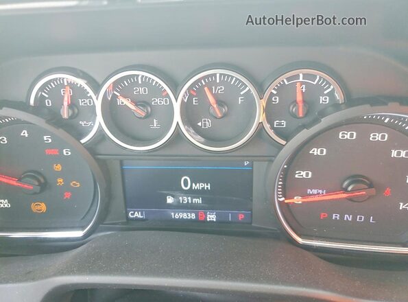 1GCPYFED0MZ453591 2021 CHEVROLET SILVERADO White Widok zestawu wskaźników