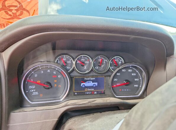 1GCPYFED3KZ400297 2019 CHEVROLET SILVERADO Black Вид щитка приладів