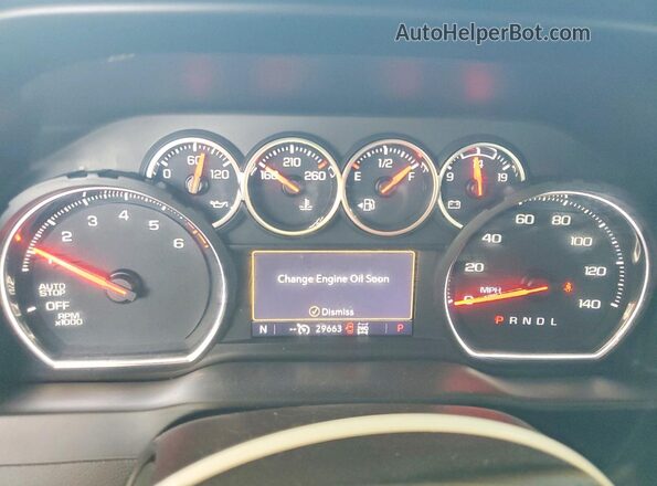 1GCPYFED6MZ222257 2021 CHEVROLET SILVERADO Gray ხელსაწყოთა პანელის ხედი