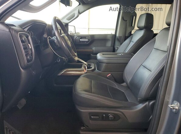 1GCPYFED6MZ222257 2021 CHEVROLET SILVERADO Gray წინა სალონის ხედი