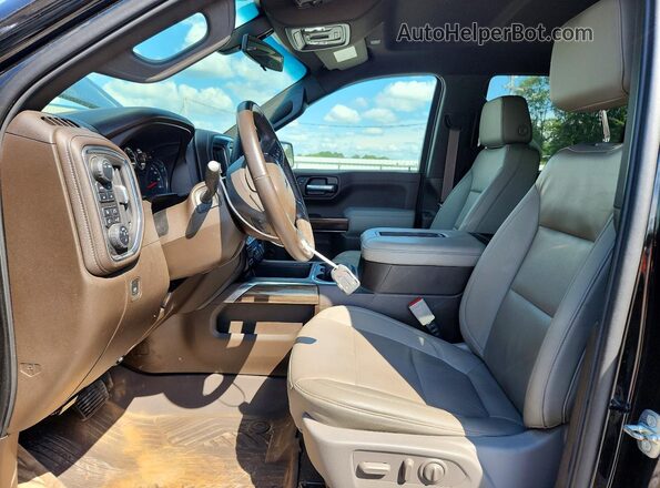 1GCPYFED9MZ306265 2021 CHEVROLET SILVERADO Black Вид салону спереду