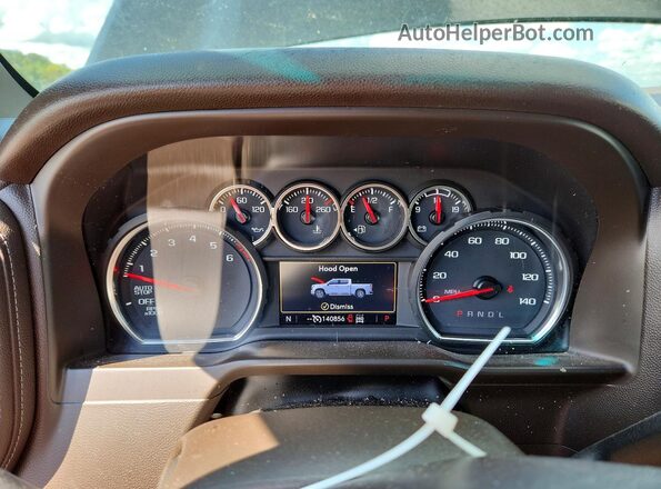 1GCPYFED9MZ306265 2021 CHEVROLET SILVERADO Black Вид щитка приладів
