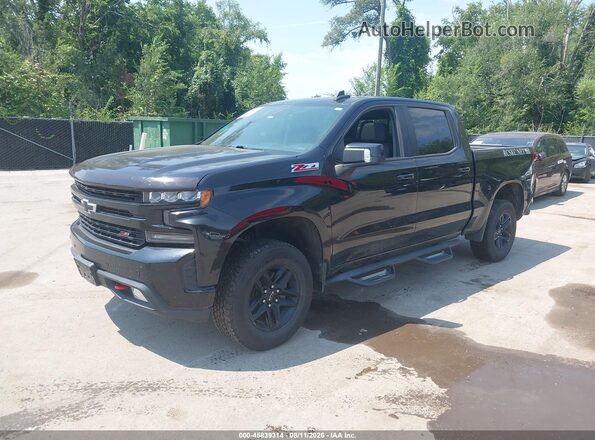 1GCPYFEDXKZ347775 2019 CHEVROLET SILVERADO Черный Передняя левая четверть
