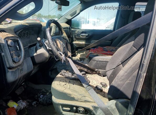 1GCPYFEDXMZ422722 2021 CHEVROLET SILVERADO Black Widok wnętrza z przodu