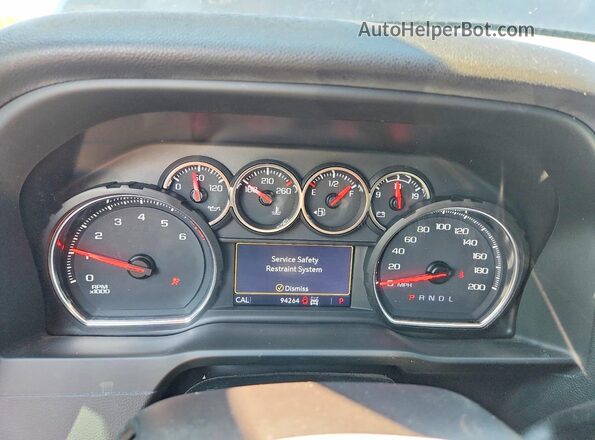 1GCPYFEL7MZ371820 2021 CHEVROLET SILVERADO Black Вид щитка приладів