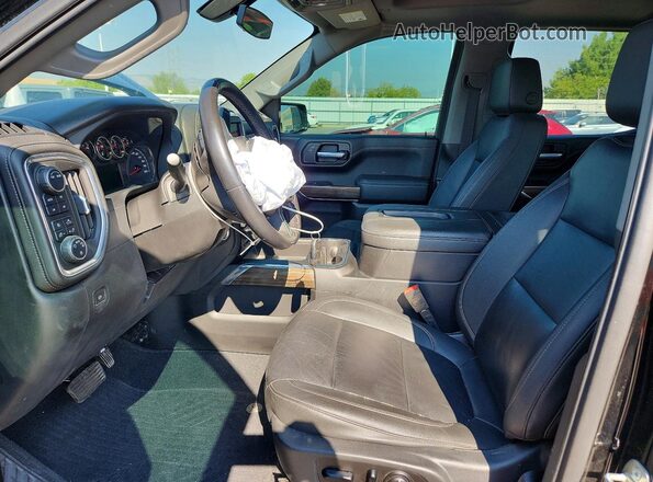 1GCPYFEL7MZ371820 2021 CHEVROLET SILVERADO Black Вид салону спереду