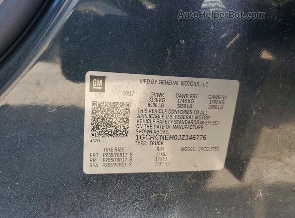 1GCRCNEH0JZ146776 2018 CHEVROLET SILVERADO Белый Вид подкапотного пространства