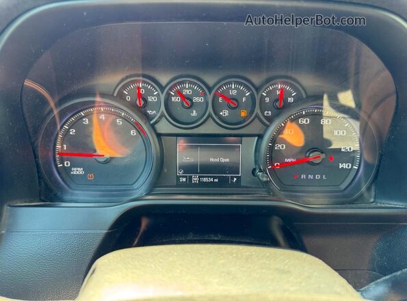 1GCRYCEF1KZ246701 2019 CHEVROLET SILVERADO Черный Вид панели приборов