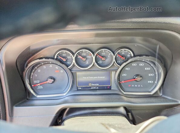 1GCRYDEK2MZ125665 2021 CHEVROLET SILVERADO Синий Вид щитка приборов