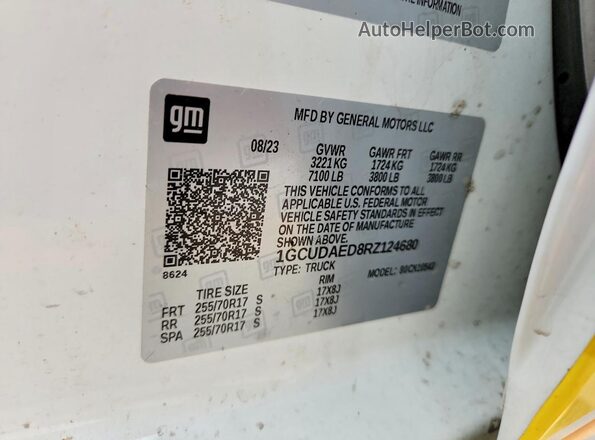1GCUDAED8RZ124680 2024 CHEVROLET SILVERADO Orange Շարժիչի բաժամունքի տեսք