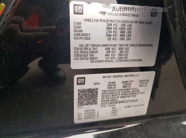 1GCUDDE85RZ275416 2024 CHEVROLET SILVERADO Black Вид підкапотного простору