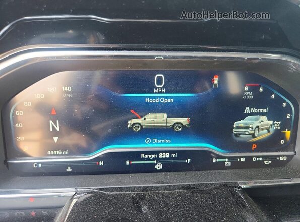 1GCUDEE81PZ262259 2023 CHEVROLET SILVERADO Black Widok zestawu wskaźników